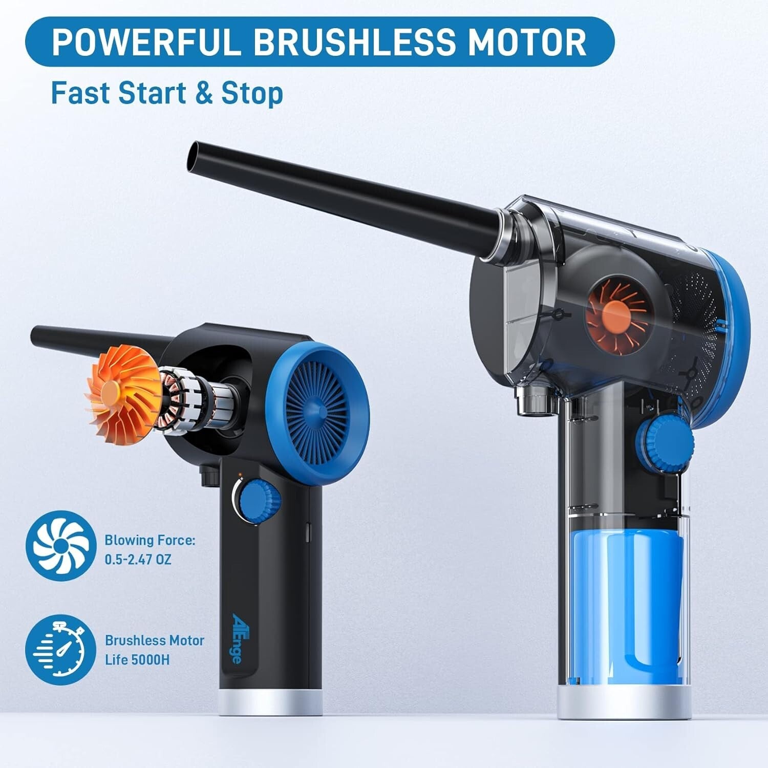 Cordless Electric Air Duster with Stepless Speed Control - Eco-Friendly Cleaning