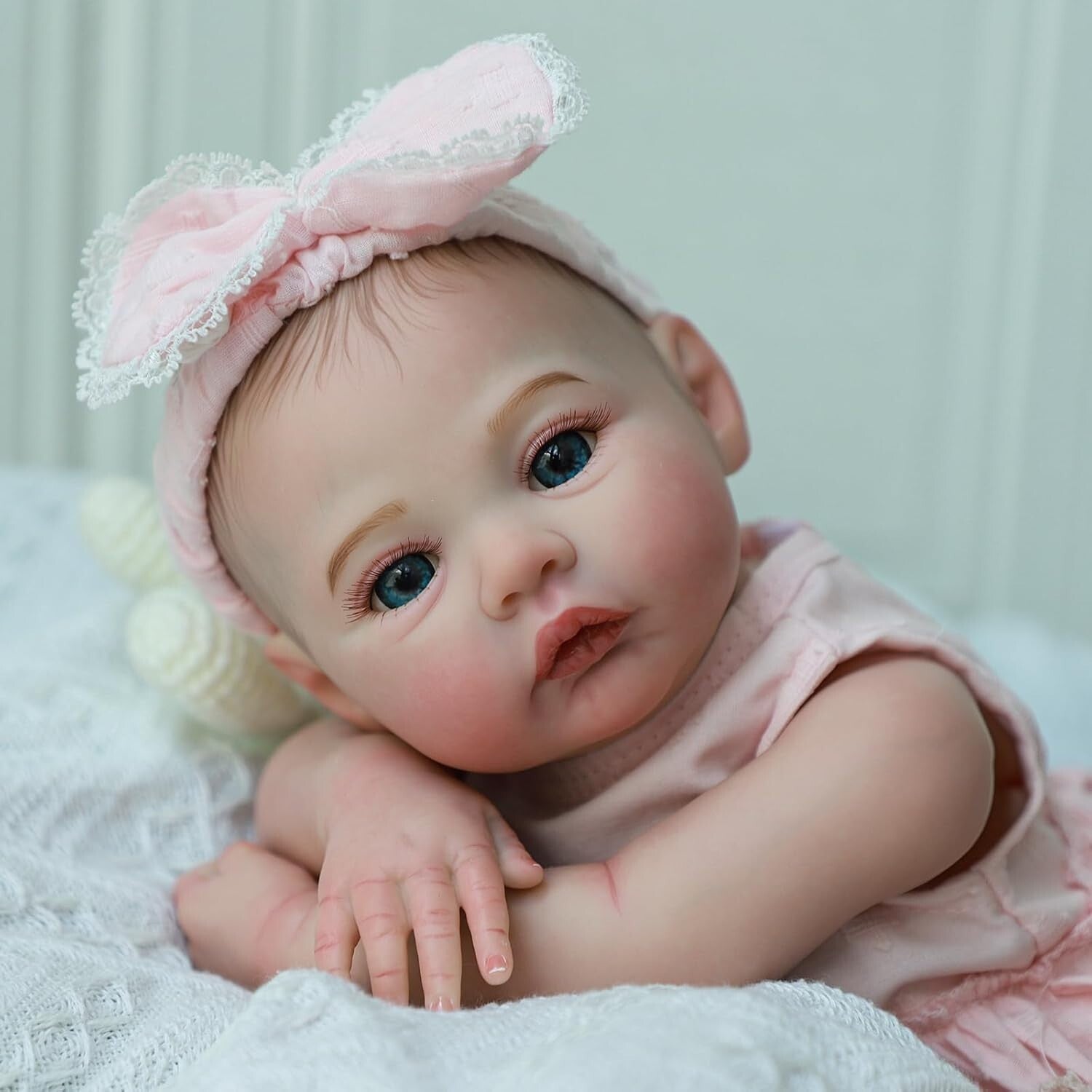 Lifelike 18-Inch Reborn Doll Girl - Soft Weighted Baby Gift Set in Meadow Pink