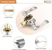 Load image into Gallery viewer, Durable Satin Nickel Privacy Door Lever Set - 10-Pack with Easy Installation
