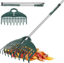 Load image into Gallery viewer, Compact Foldable Garden Rake with Ergonomic Handle - Effortless Leaf Cleanup