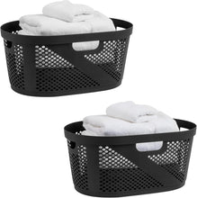 Load image into Gallery viewer, Lightweight Plastic Laundry Hampers Set of 2 - 40L Capacity for Easy Storage
