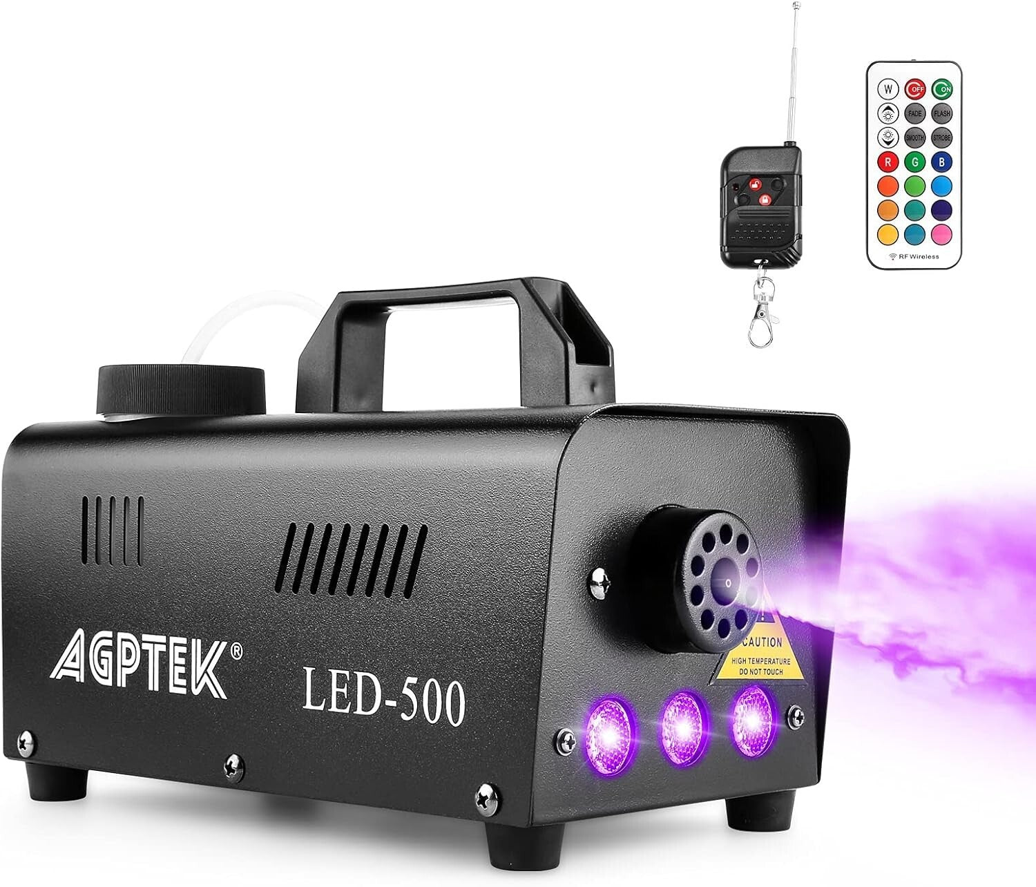 Automatic Spray Smoke Machine with Colorful LED Effects and Remote Control
