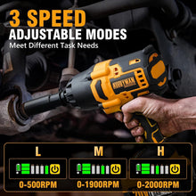 Load image into Gallery viewer, Compact 1/2 Inch Cordless Impact Wrench with Included Suitcase and Accessories
