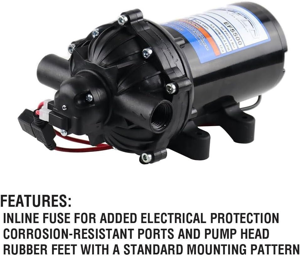 Fiberglass-Reinforced 12V Diaphragm Pump - Ideal for Agricultural Applications