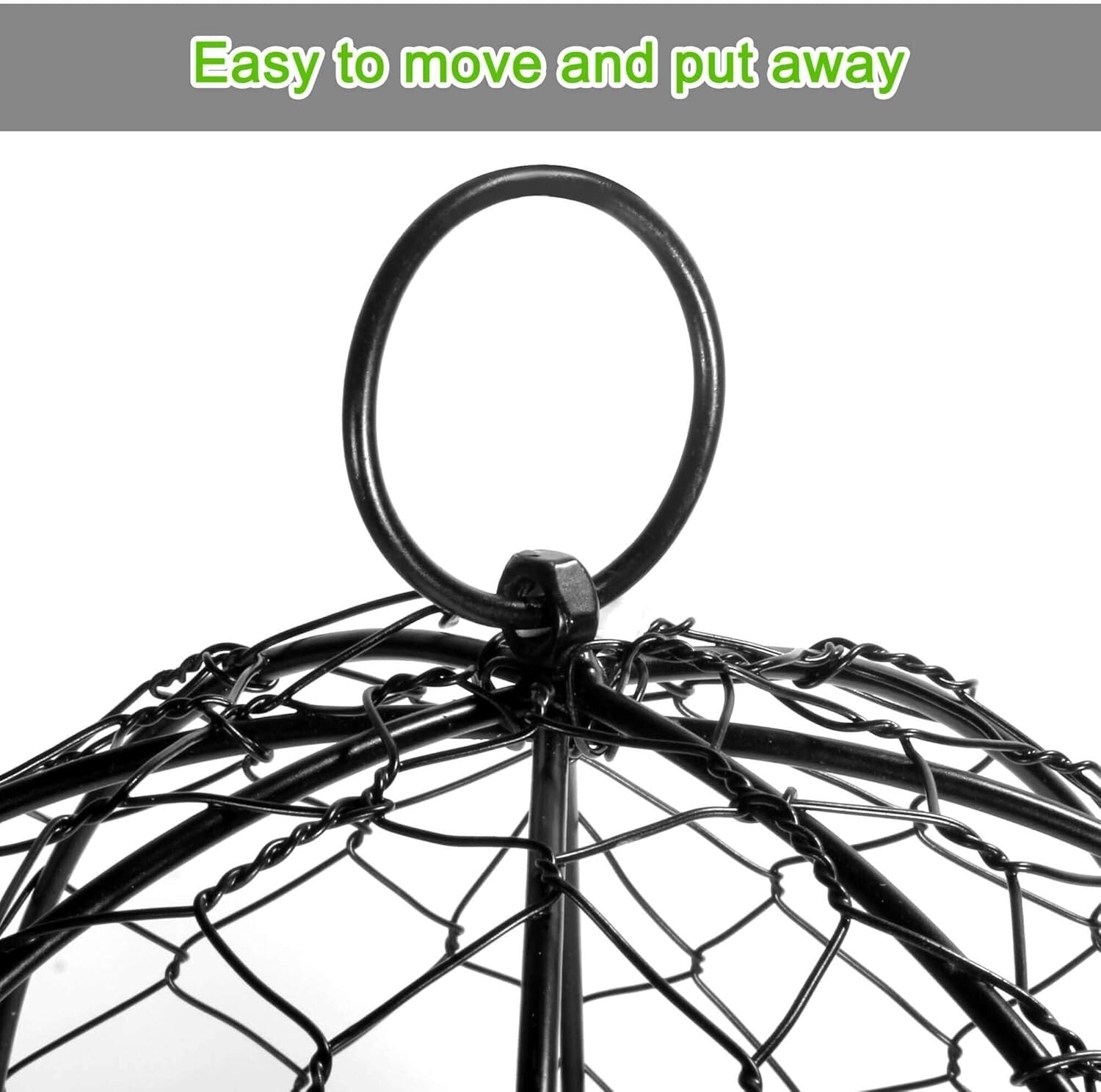 Space-Saving 6 Set Garden Cloches, 13"D x 17"H for Rabbits and Birds Deterrent