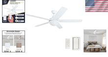 Load image into Gallery viewer, Modern Tri-Mount 52” Ceiling Fan with 5 Blades &amp; LED Light - Farmhouse Style