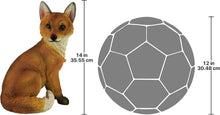 Load image into Gallery viewer, Whimsical Lifelike Woodie The Fox Sculpture - Garden Accent 10 Inches Wide