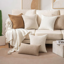 Load image into Gallery viewer, Timeless Solid Boucle Pillow Covers 24x24 Inches for Stylish Living Rooms