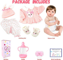 Load image into Gallery viewer, Realistic Newborn Baby Girl Doll with Accessories - Perfect Gift for Kids 3+