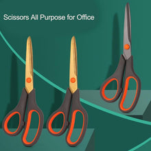 Load image into Gallery viewer, 24 Pack 8" Titanium Scissors - Sharp All-Purpose Classroom &amp; Office Tools
