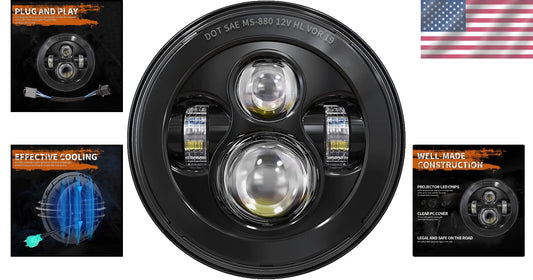 7 Inch LED Headlight for Harley Davidson - High-Performance & DOT Approved