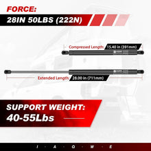 Load image into Gallery viewer, Premium 28 Inch Gas Springs - Perfect for DIY Heavy Lids and Cabinets (Set of 2)