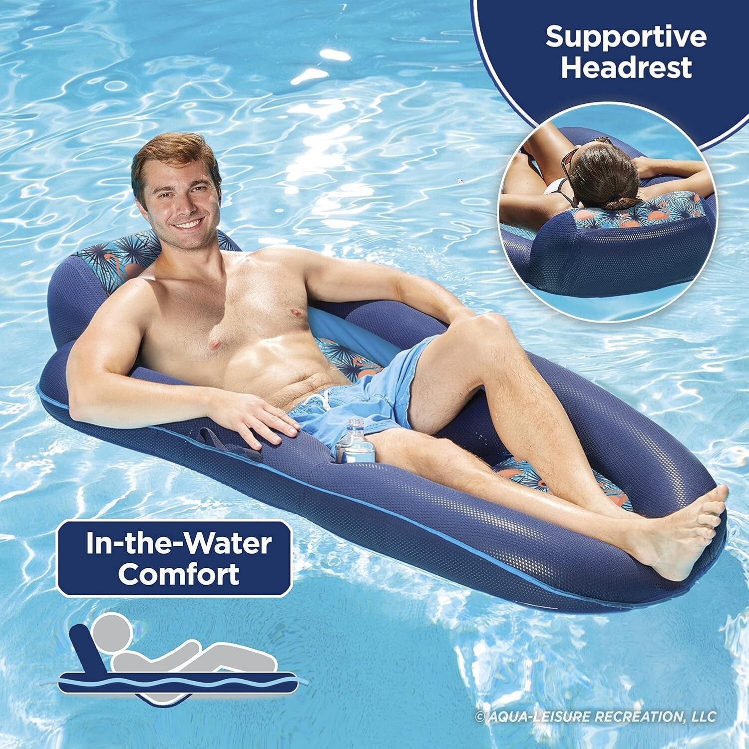 Aqua Luxury Water Lounge – 60x36 Inflatable Pool Float for Ultimate Relaxation