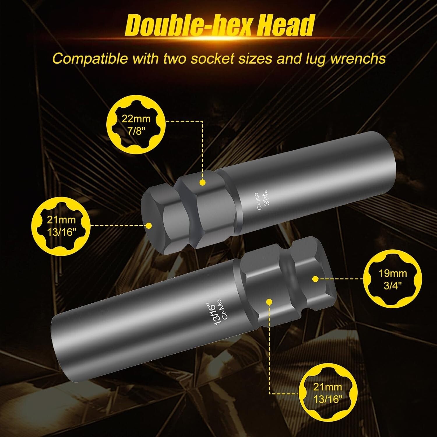 Heavy-Duty Chromoly Spline Lug Nut Socket Set for Effortless Removal