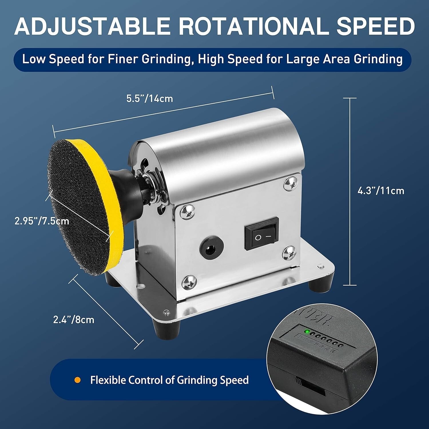 Versatile Electric Sander for Resin with Adjustable Speed & Multi-Surface Uses