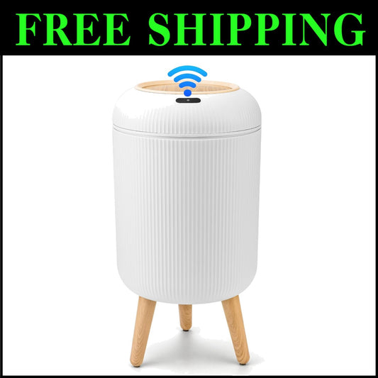 Hands-Free 10L Plastic Motion Sensor Trash Can – Ideal for Kitchen and Office