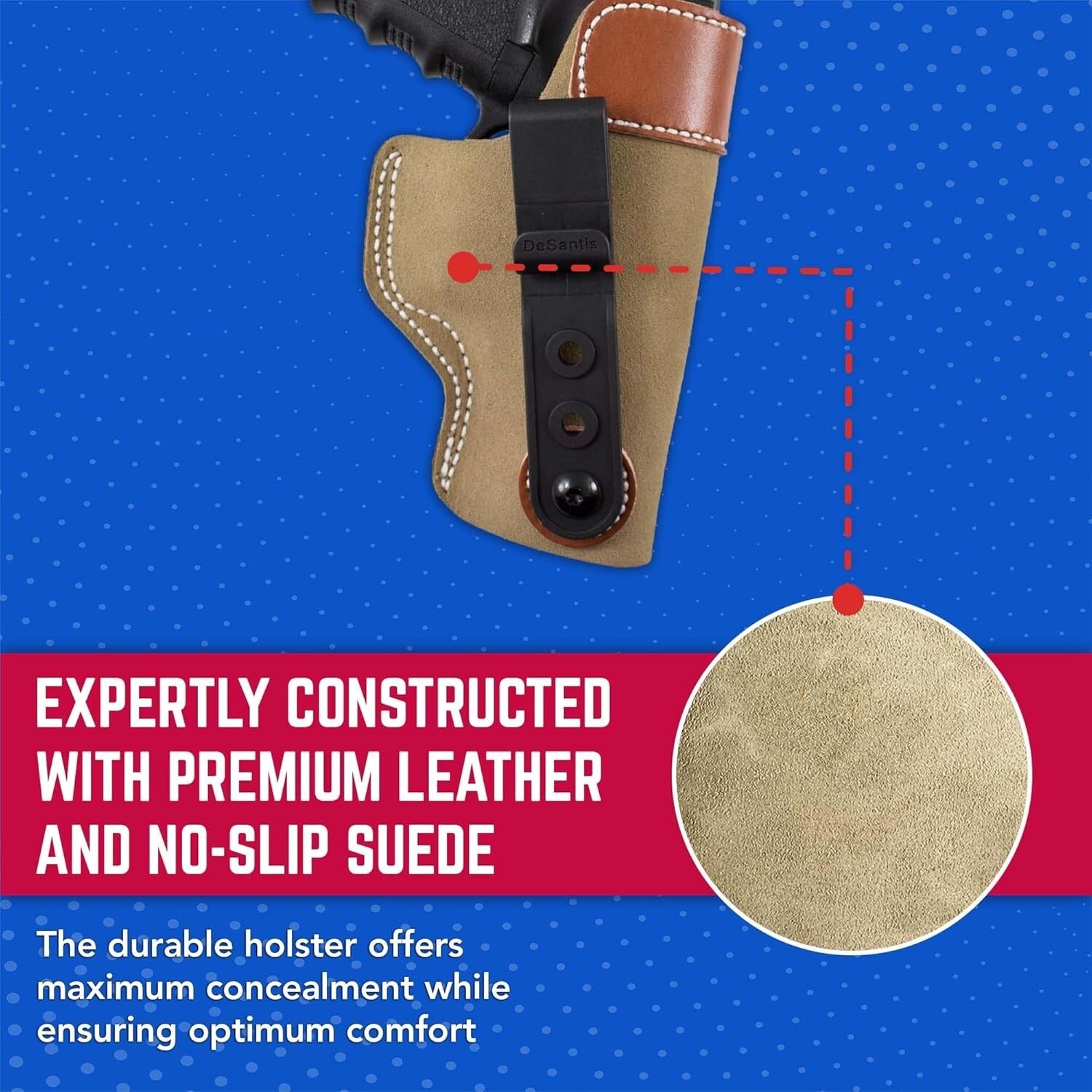 Lightweight Sof-Tuck Leather Holster for GLOCK & Taurus - Easy Access Right-Hand