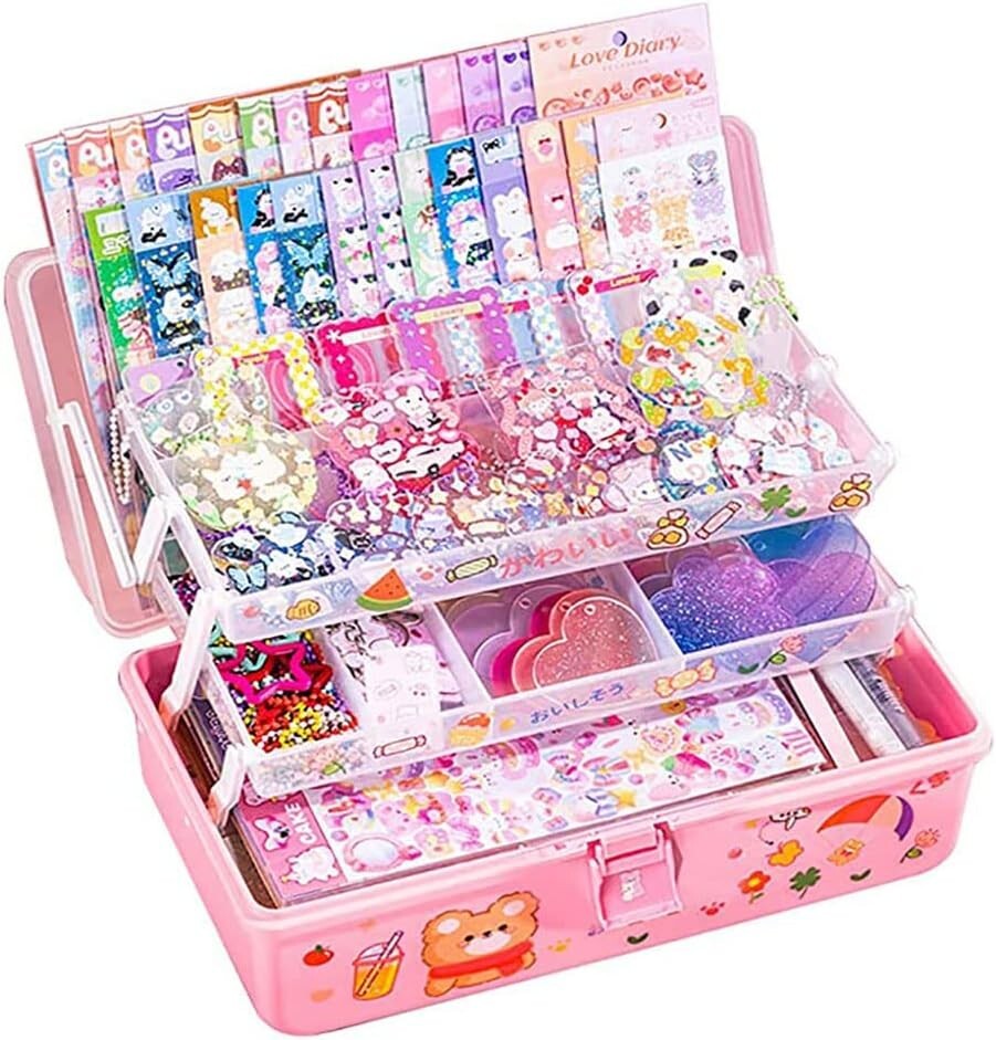 Fun and Educational Goo Card Sticker Kit for Creative Girls - 10.62" x 6.69"