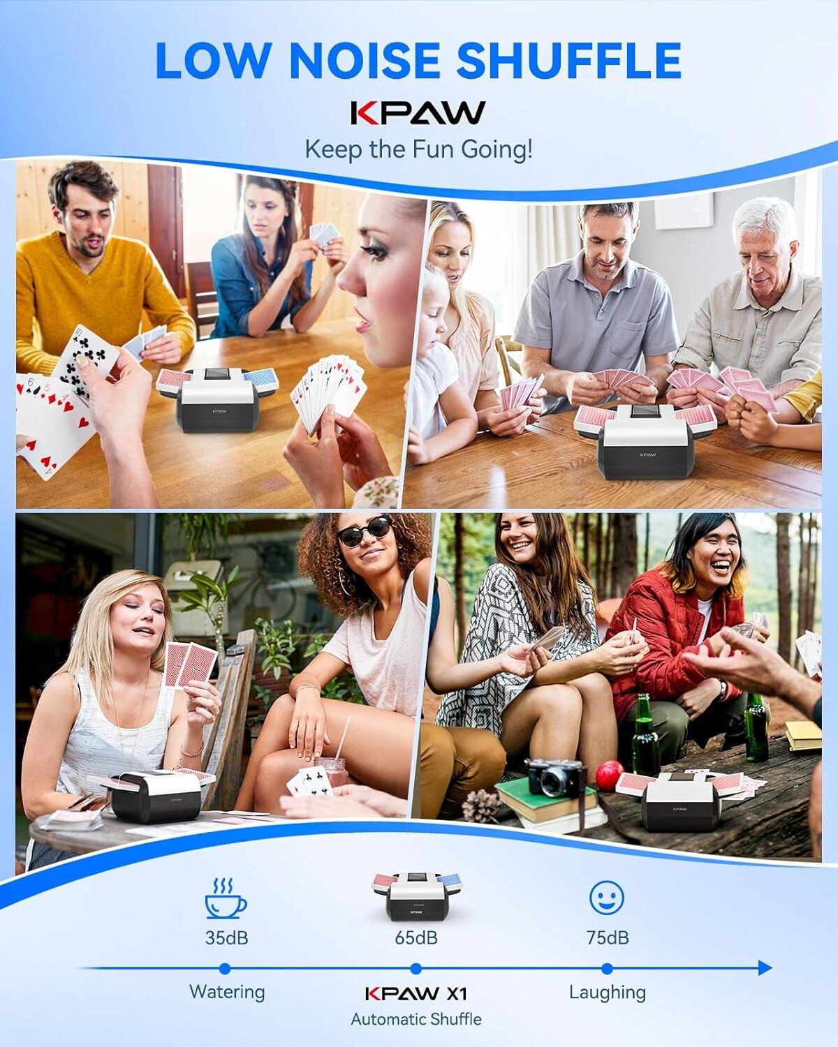 One-Press Automatic Card Shuffler Machine - Ideal for Poker, UNO, Texas Hold'em