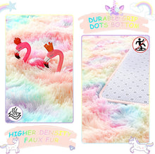 Load image into Gallery viewer, Fluffy Rainbow Area Rug 5x8 Feet - Perfect for Kids' Playroom &amp; Nursery Decor