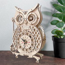 Load image into Gallery viewer, 3D Wooden Animal Puzzle Kit - Create a Functional Desk Clock &amp; Art Piece