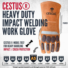 Load image into Gallery viewer, Premium Heavy-Duty Welding Gloves - Cut Resistant with Gauntlet Cuff, Size Large
