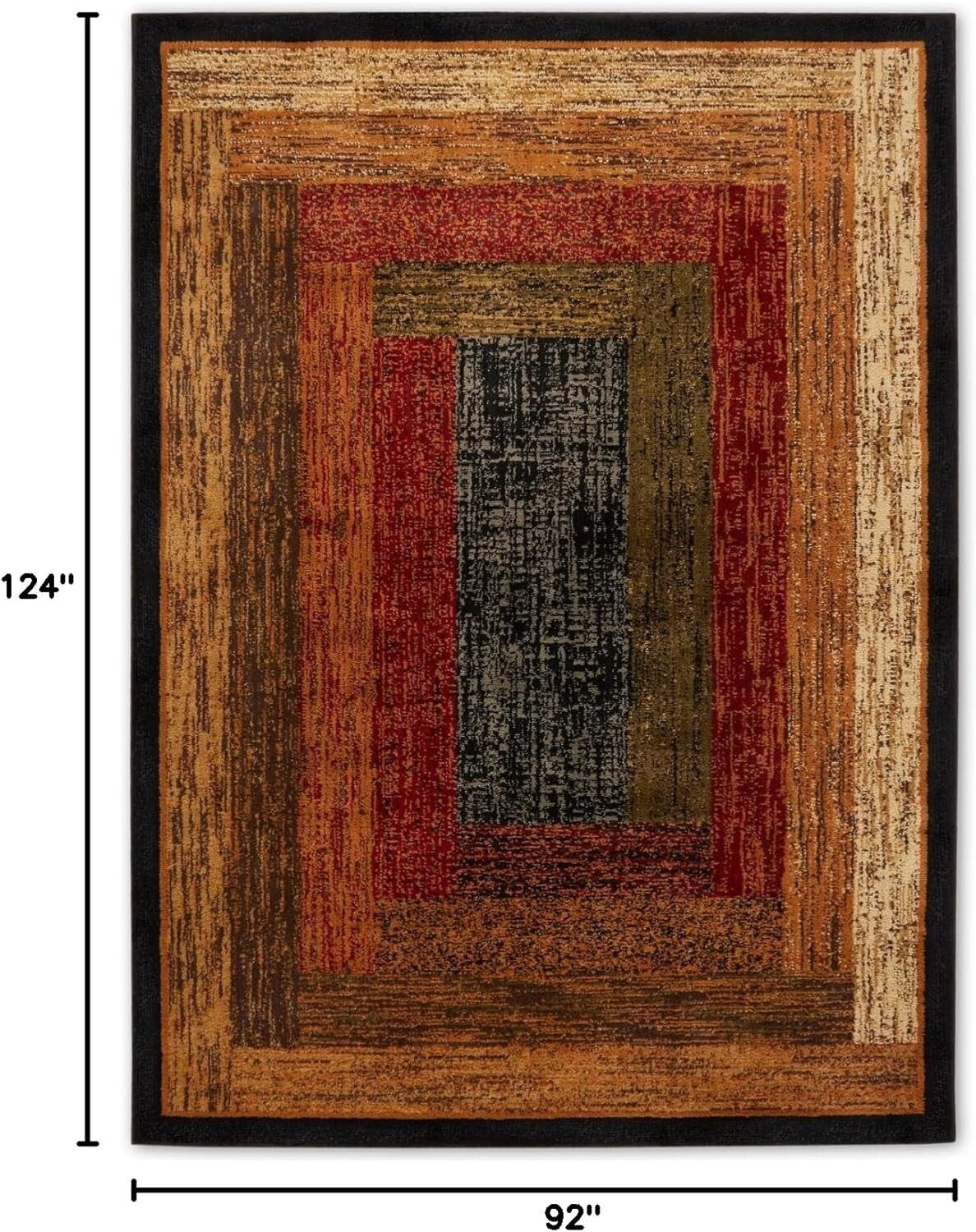 Stylish Low Pile Area Rug 7'8" x 10'4" - Fade & Stain Resistant for Living Rooms