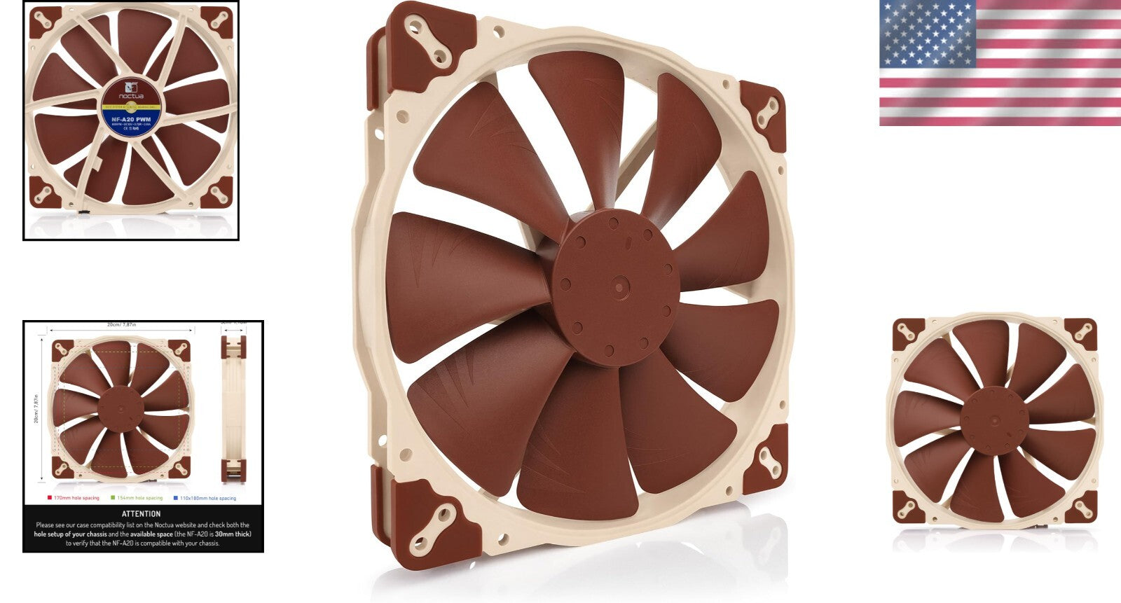High Airflow 200x30mm PWM Fan with Advanced Acoustic Optimization - 800 RPM