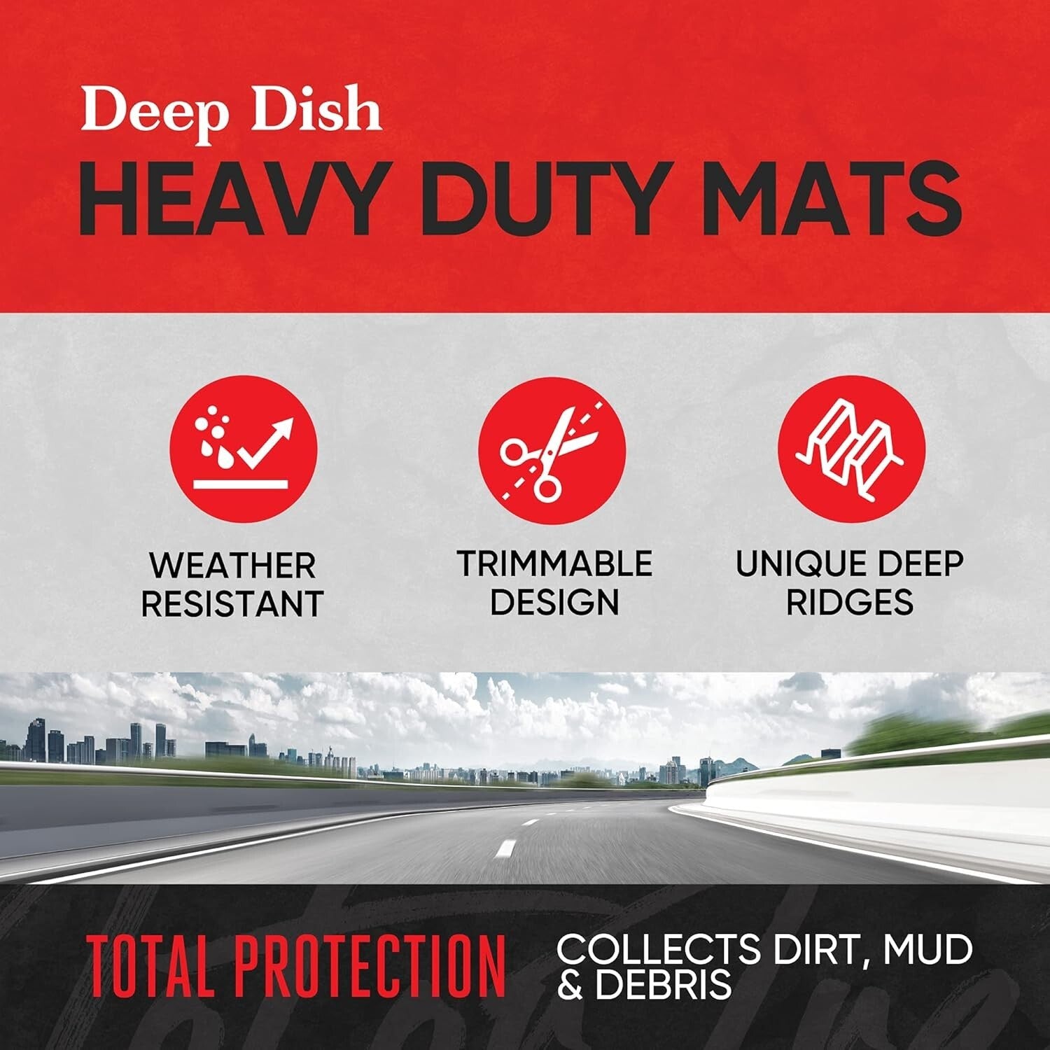 Custom Trim Rubber Floor Mats for Protection against Dirt & Weather for SUVs