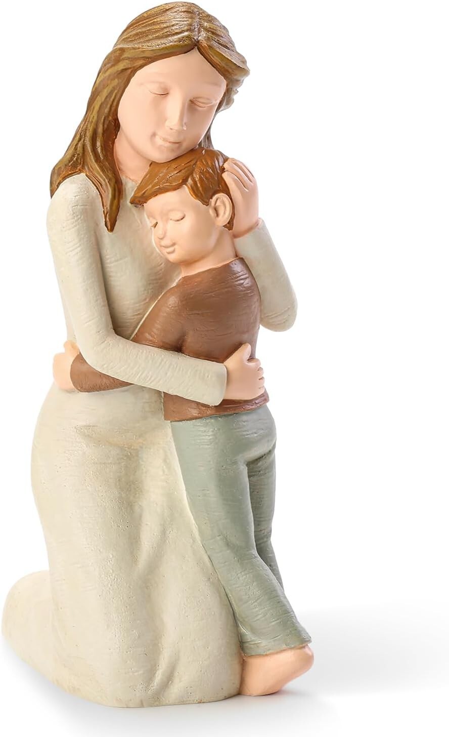 Resonant Mother and Son Figurine - Ideal Birthday or Anniversary Gift