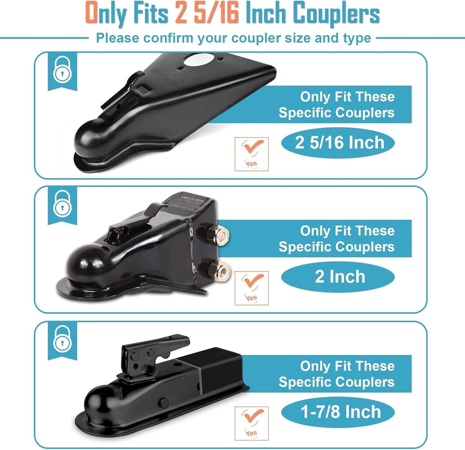 All-in-One Anti Theft Trailer Lock for RVs and Trucks - Weather Resistant Design