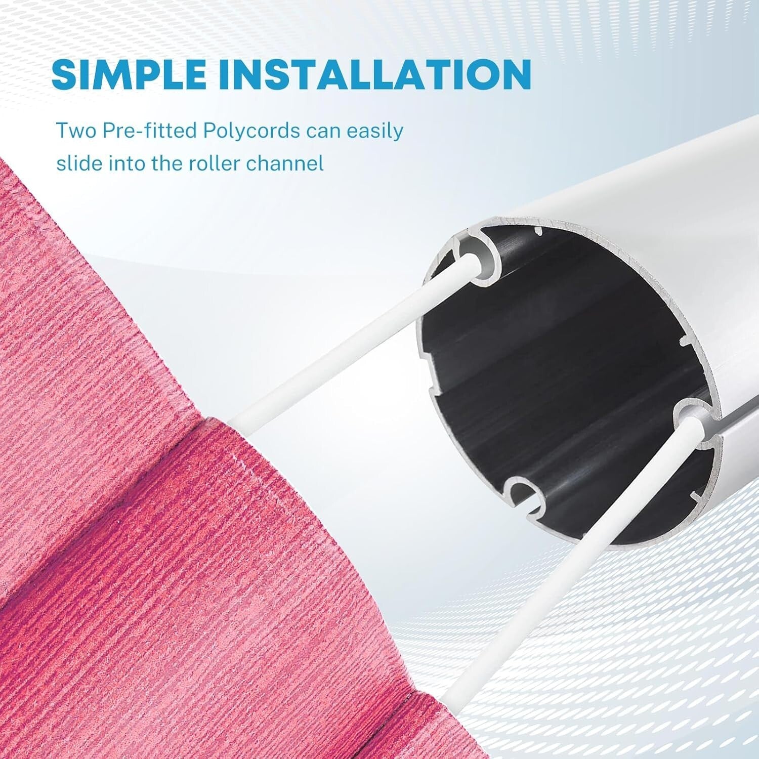 17' Durable Vinyl RV Awning with Easy Install Pull Strap - Pink Fade Design