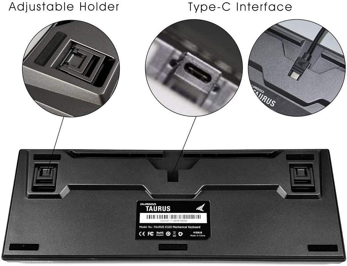Corona White Backlit Mechanical Keyboard with Cherry MX Brown Switch - 104 Keys