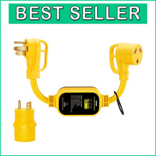 Load image into Gallery viewer, Surge Protection RV Adapter: 50 Amp to 30 Amp with Circuit Analyzer &amp; Plugin