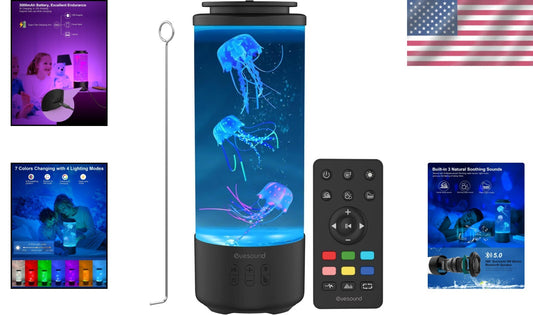 Elegant Bluetooth Jellyfish Lamp with 7 Colors & White Noise for Relaxation