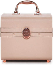 Load image into Gallery viewer, Elegant Vegan Leather Cosmetic Organizer with Trays &amp; Mirror - Travel Essential