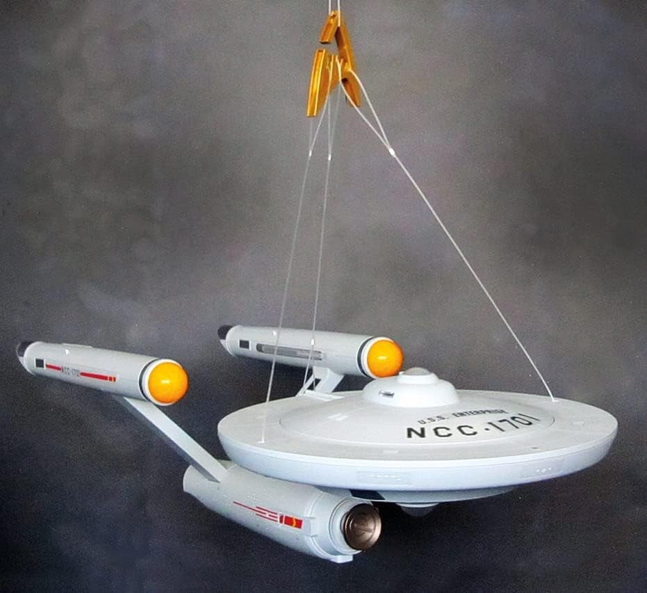 Star Trek U.S.S. Enterprise NCC-1701 Model with Removable Roof & 10+ Accessories