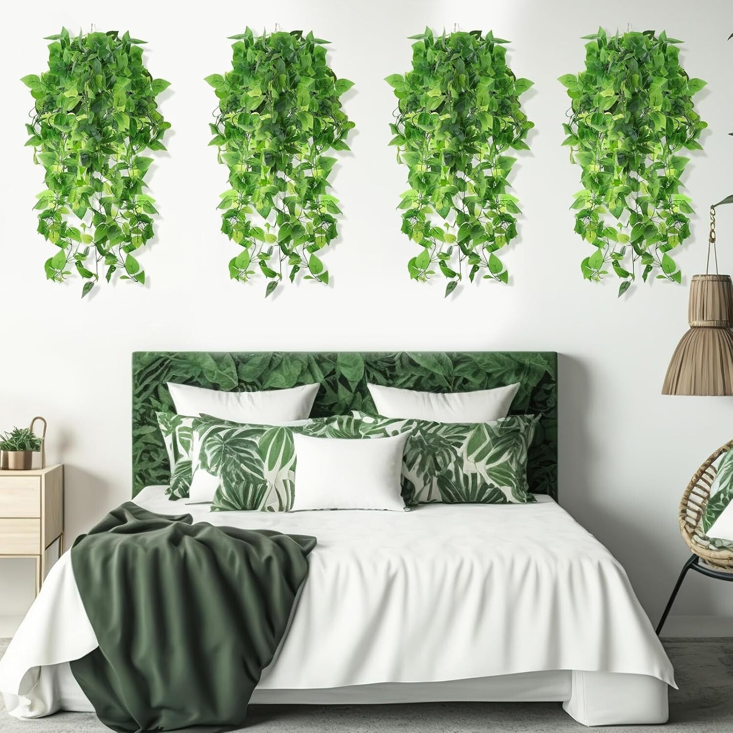18-Pcs Lifelike Artificial Hanging Ivy Vines for Indoor & Outdoor Decor