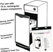 Load image into Gallery viewer, Made in USA Heavy Duty 60-Count Trash Compactor Bags - Easy Fastening Design