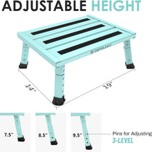 Load image into Gallery viewer, Portable Adjustable RV Step Stool - 1-Step Platform with Anti-Slip Rubber Feet