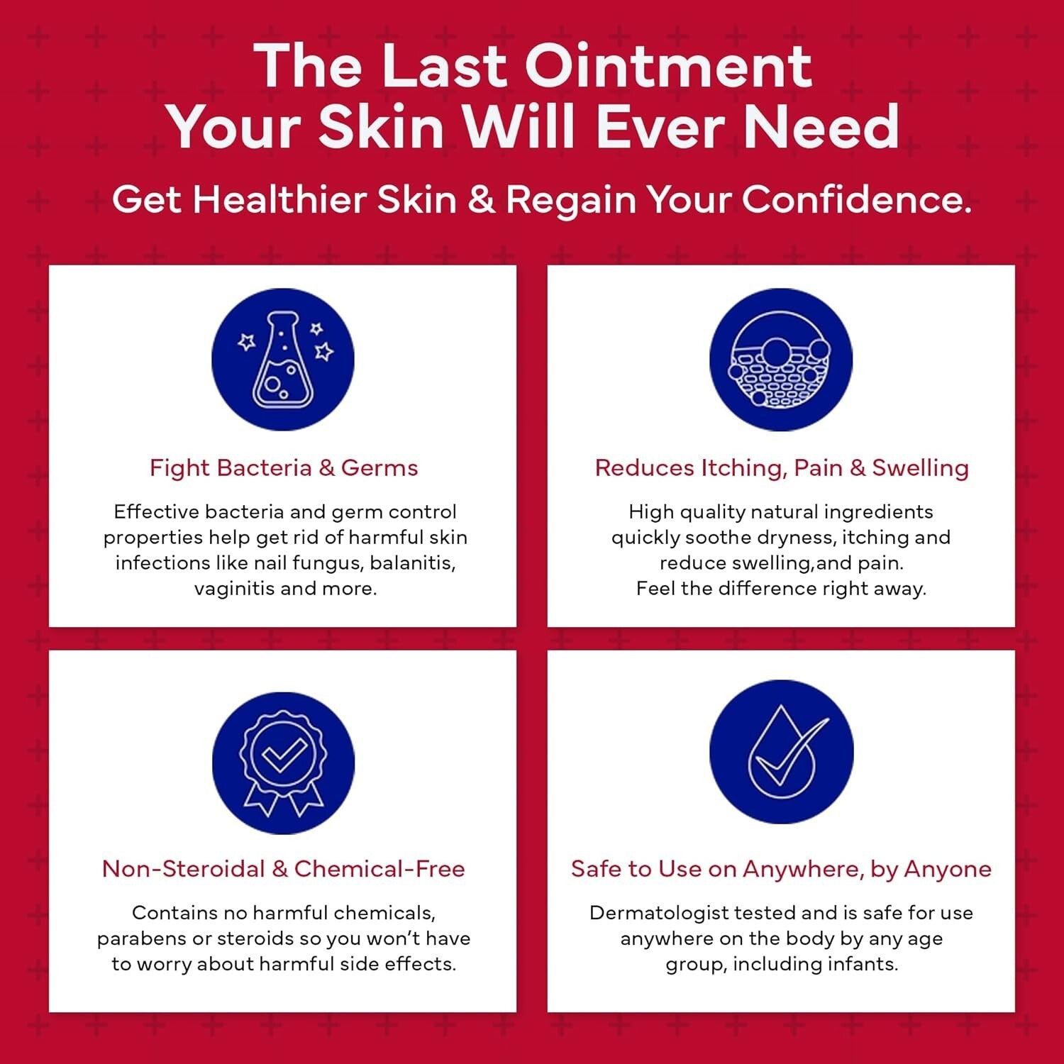 Soothing 16oz Ointment for Eczema, Athlete’s Foot & Skin Rashes - MAX Formula