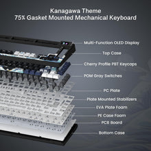 Load image into Gallery viewer, Womier S-K80 Wired 75% Gaming Keyboard with Custom GIF Display and RGB Effects