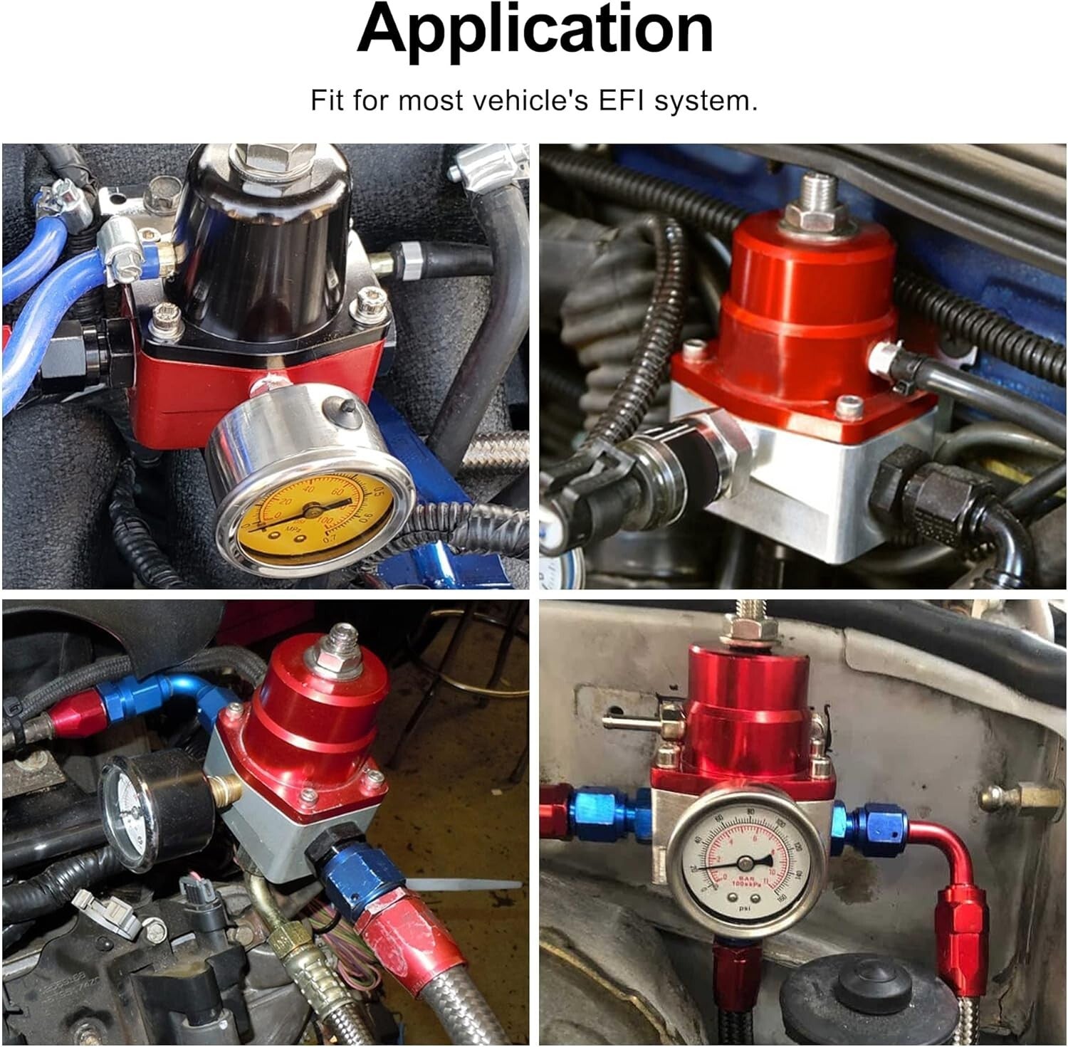 Dual Compatibility 6AN EFI Bypass Fuel Regulator - 30 to 70 PSI Adjustable