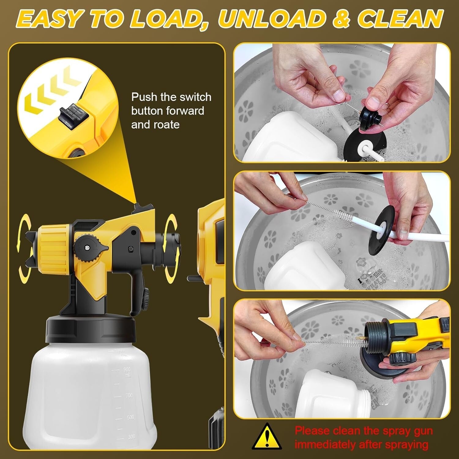 Effortless 650W Paint Sprayer with Dual Batteries & Easy Clean for Home Projects