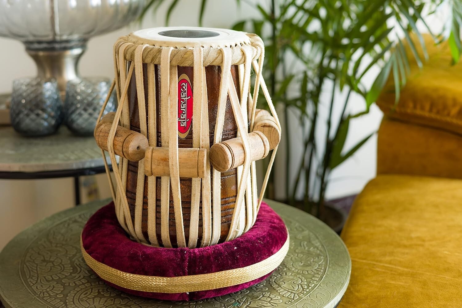 Basic Tabla Set for Beginners - Steel Bayan, Dayan, and Instructional Resources