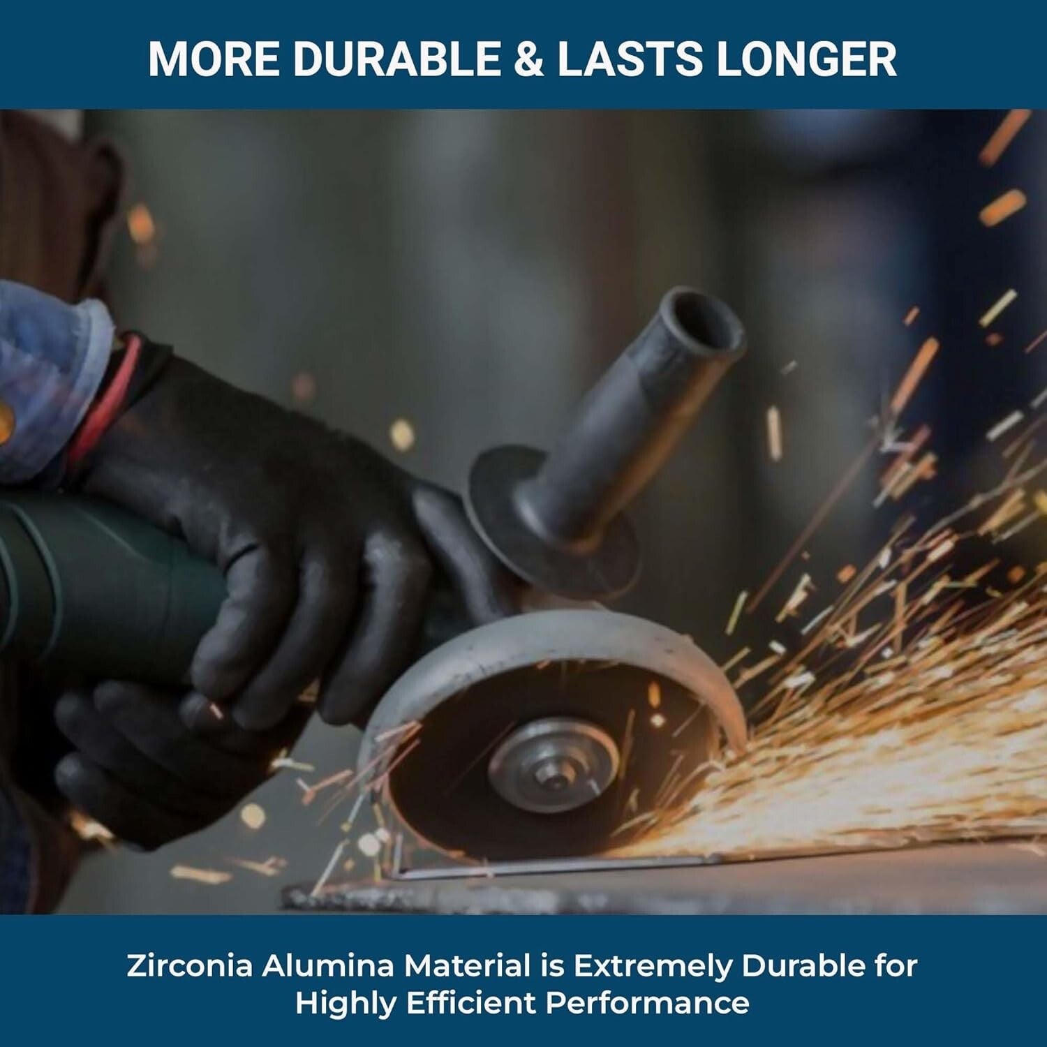 40 Grit Flap Discs 4.5" x 7/8" - Heavy-Duty Grinding Wheels for Angle Grinders