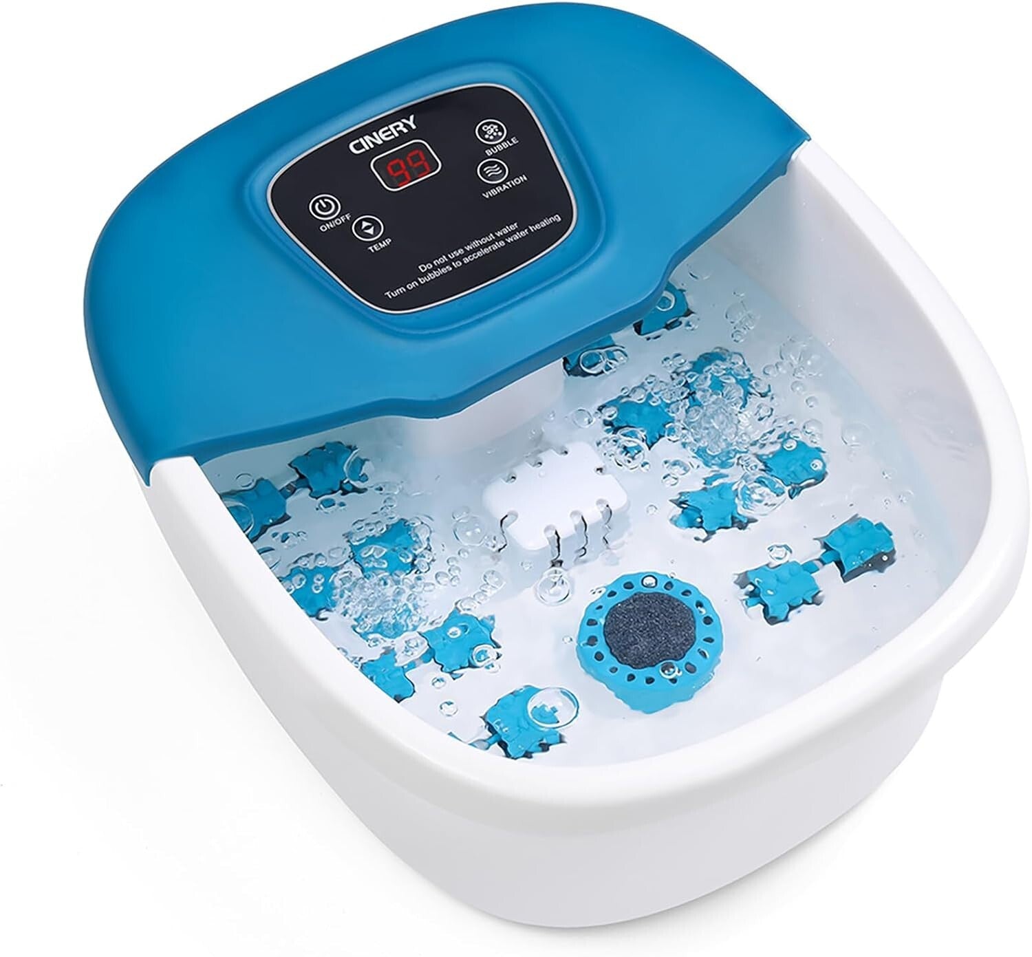 FIAHNG Foot Spa Massager: Heat, Bubbles & Vibration for Ultimate Foot Relaxation