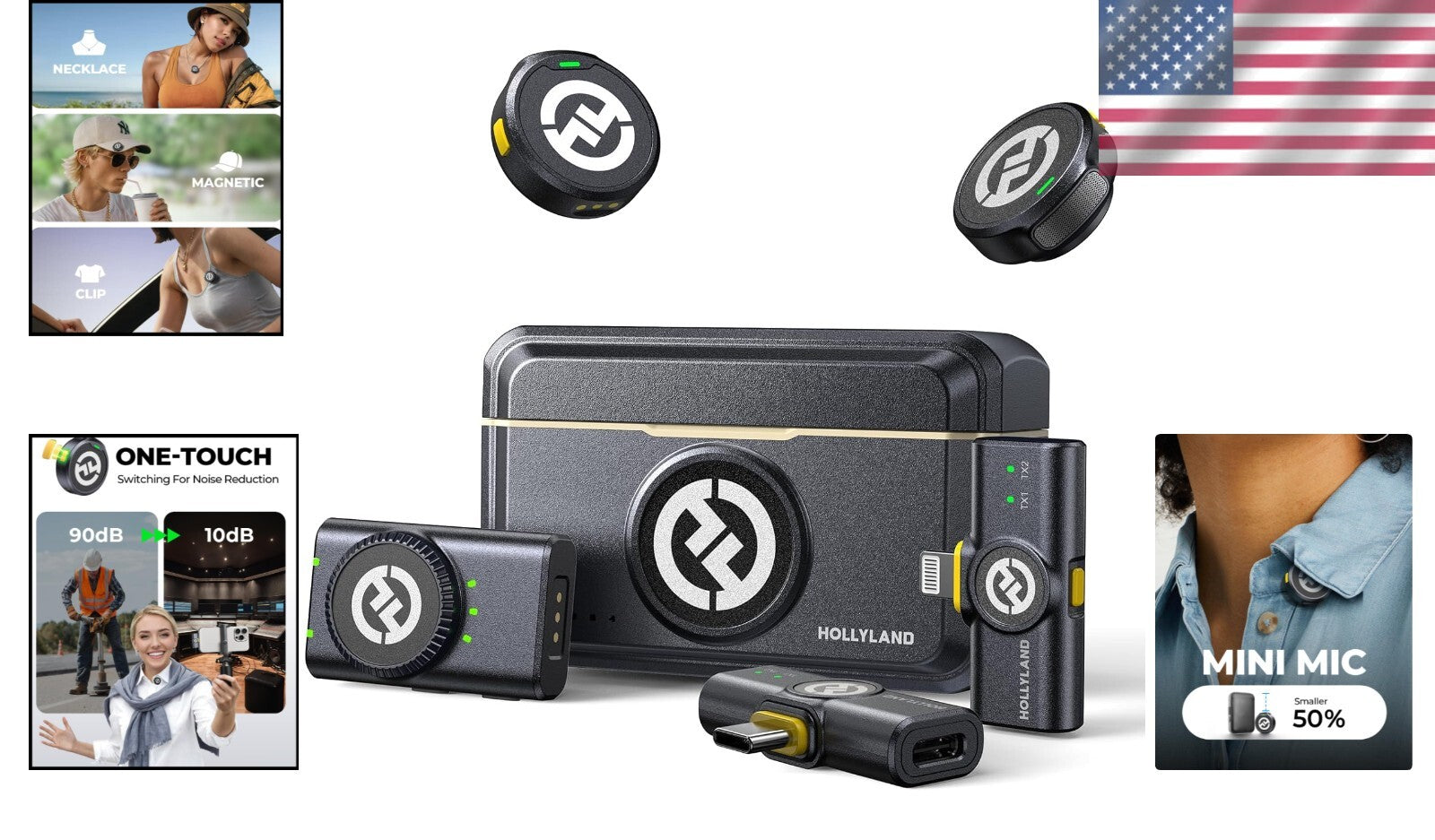 Compact LARK M2 Lavalier Mic with Noise Cancellation for Perfect Streaming