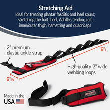 Load image into Gallery viewer, Versatile Stretch-EZ Stretching Strap - Ideal for Plantar Fasciitis &amp; Hamstrings