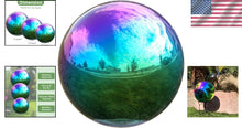 Load image into Gallery viewer, Vibrant 12" Stainless Steel Gazing Globe - Perfect for Modern Garden Design